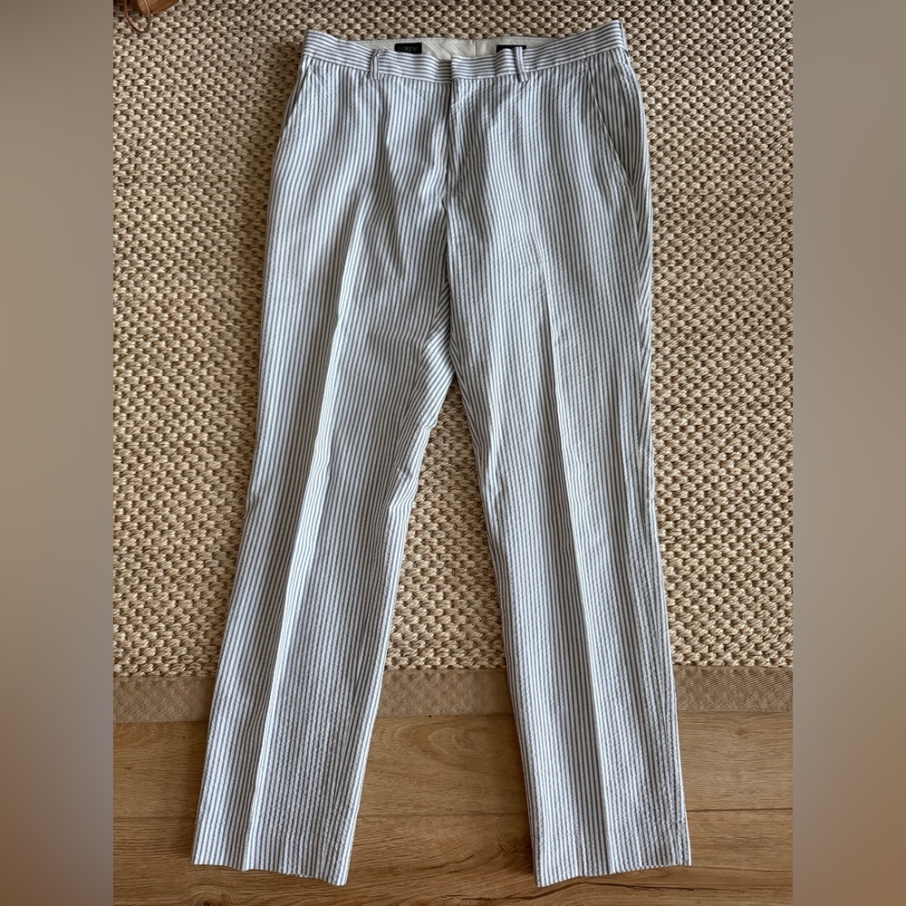 J. Crew Men's Thompson Slim Seersucker Dress Pants 30x30